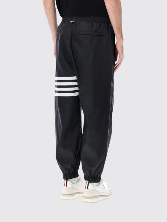 26SS 톰브라운 샤이니 립스탑 4바 트랙 팬츠 MTU349CF1095 001 Black - THOM BROWNE