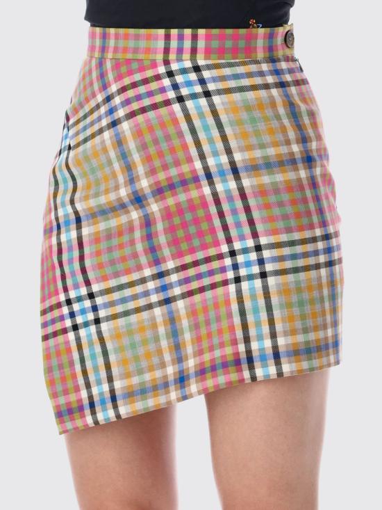 26SS 비비안웨스트우드 숏 스커트 1K01002RW01CD O215 Multicolor - VIVIENNE WESTWOOD