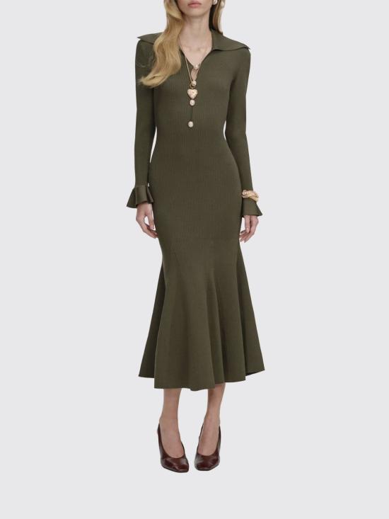 26SS 셀프 포트레이트 롱 원피스 SS26185MG Green