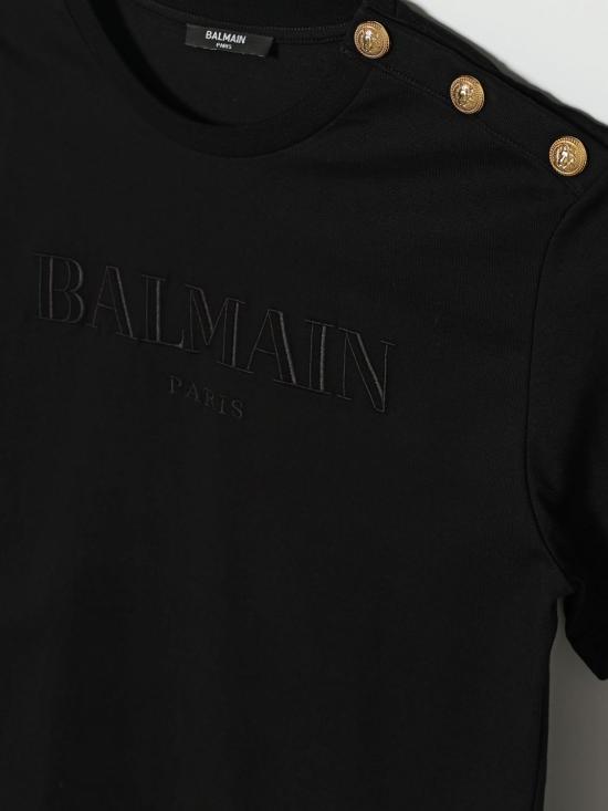 26SS [키즈] 발망 티셔츠 BY8Q81Z3672 930OR Black - BALMAIN