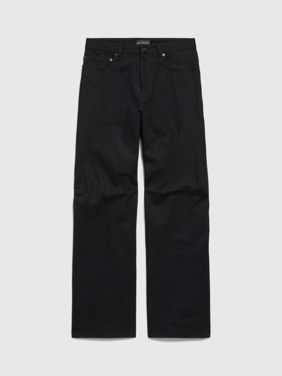 26SS 발렌시아가 커브드 니 팬츠 857194TTWA4 1000 Black