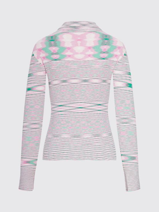 26SS 가니 스페이스다이드 폴로셔츠 A1070072 868 Pink - GANNI