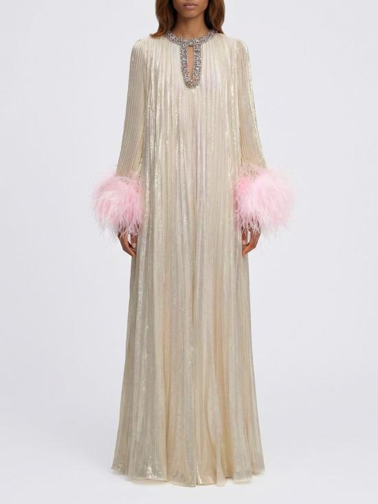 26SS 셀프 포트레이트 롱 원피스 RS26507XCH CHAMPAGNE Nude