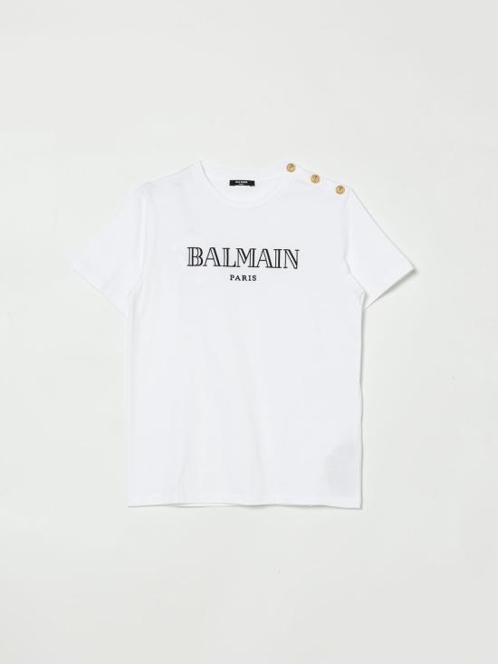 26SS [키즈] 발망 티셔츠 BY8Q81Z3672 100OR White