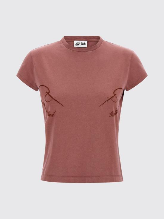 26SS 장 폴 고티에 반팔 티셔츠 2601WTO404J032 28 Burgundy - JEAN PAUL GAULTIER