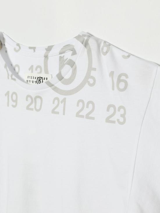 26SS [키즈] MM6 메종마르지엘라 티셔츠 M61017MM02Y M6100 White - MM6 MAISON MARGIELA
