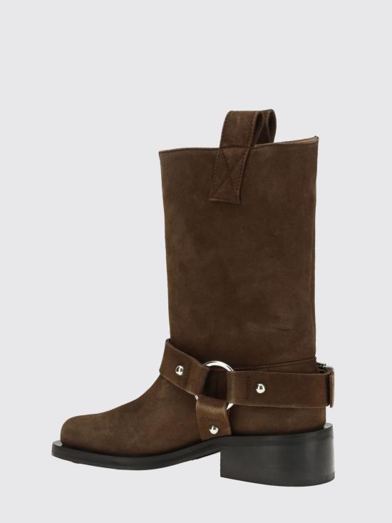 26SS 가니 미드 샤프트 바이커 스웨이드 부츠 B1010095 979 Coffee - GANNI