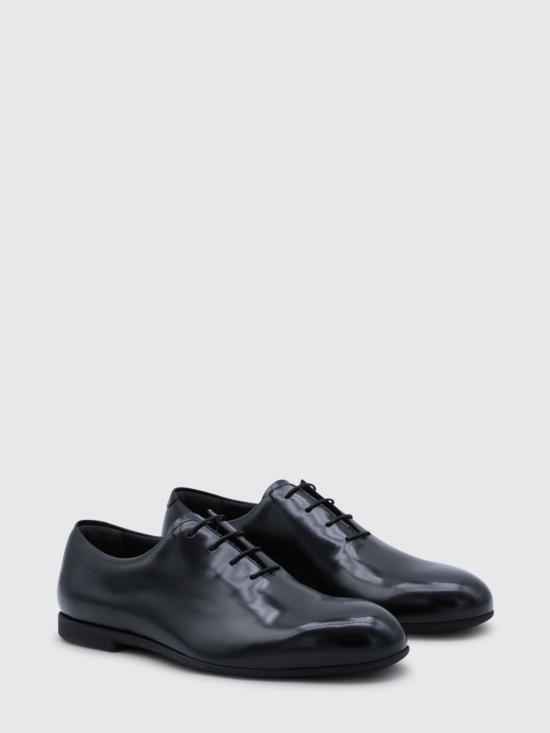 26SS 질샌더 로고 엠보스드 레더 레이스업 슈즈 J33ZJ0023P70320 01 Black - JIL SANDER