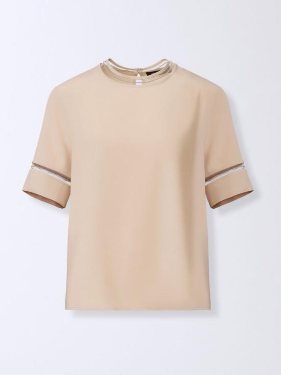 26SS 파비아나 필리피 반팔 티셔츠 TPD266F289L775 0157 Beige - FABIANA FILIPPI