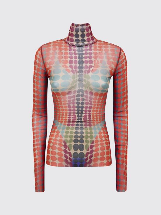 26SS 장 폴 고티에 긴팔 티셔츠 2601WTO445M018P 271540 Red - JEAN PAUL GAULTIER