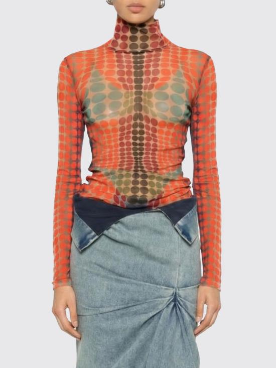 26SS 장 폴 고티에 긴팔 티셔츠 2601WTO445M018P 271540 Red