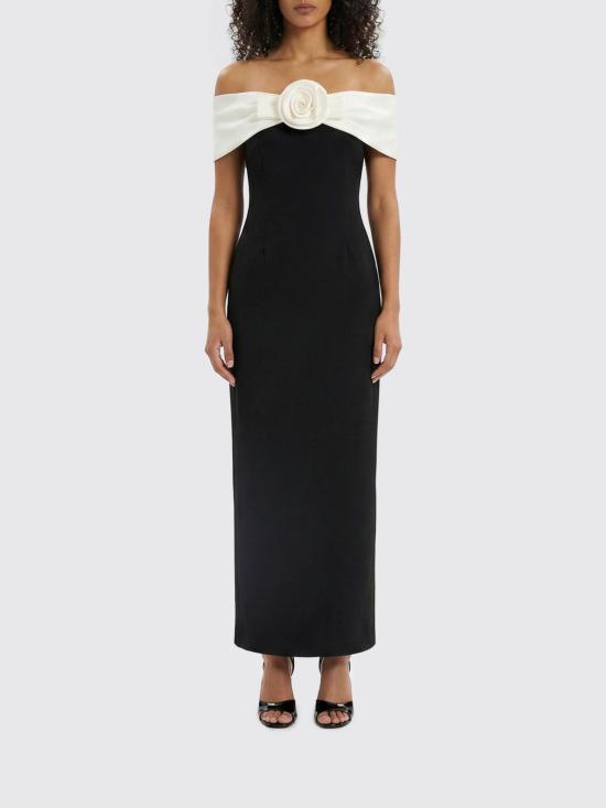 26SS 셀프 포트레이트 롱 원피스 RS26180XB BLACK White