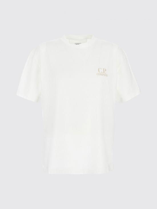 26SS 씨피 컴퍼니 30/1 저지 숏슬리브 로고 티셔츠 20CMTS086A005100W 103 White - C.P. COMPANY