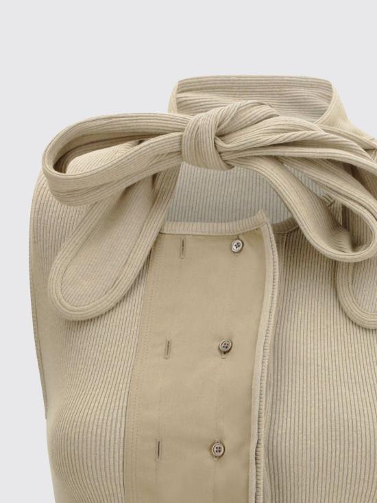 26SS 르메르 애시메트릭 저지 탑 TS0004LJ1030 GR609 Green - LEMAIRE