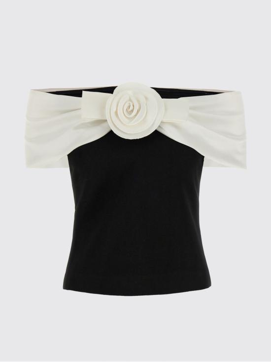 26SS 셀프 포트레이트 반팔 티셔츠 RS26180TB BLACK White - SELF PORTRAIT