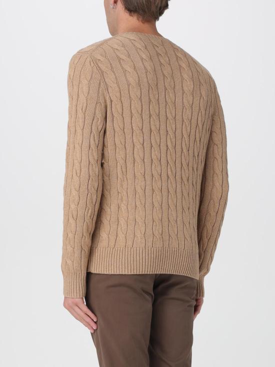 25FW 폴로 랄프로렌 로고 자수 케이블 니트 스웨터 710775885 014 Sand - POLO RALPH LAUREN