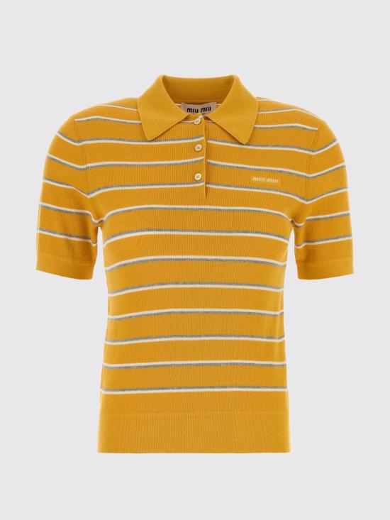 26SS 미우미우 반팔 티셔츠 MMLB35SOOO183M F0010 Yellow