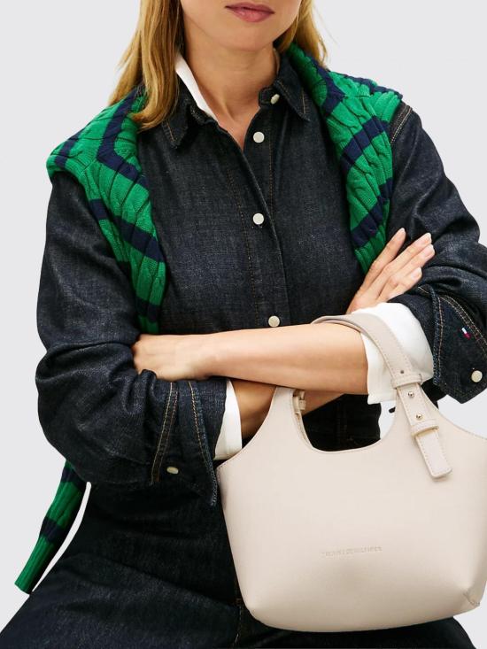 26SS 타미힐피거 토트백 AW0AW18281 AEO Cream - TOMMY HILFIGER