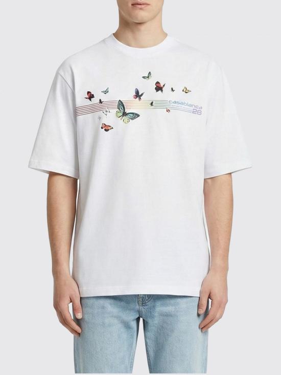 26SS 카사블랑카 반팔 티셔츠 MSP26JTS044 01 White