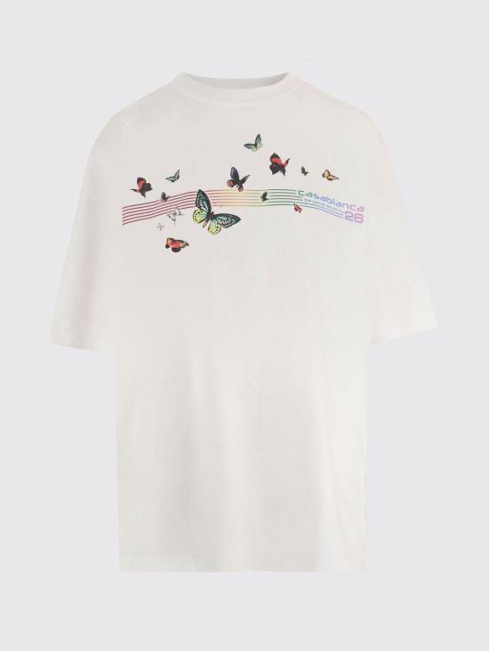 26SS 카사블랑카 반팔 티셔츠 MSP26JTS044 01 White - CASABLANCA