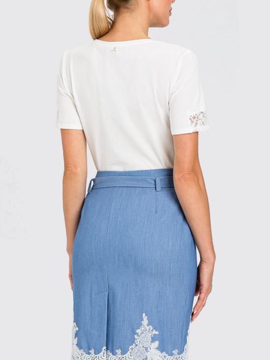 26SS 액티튜드 트윈세트 반팔 티셔츠 261AP2310 00526 White - ACTITUDE TWINSET