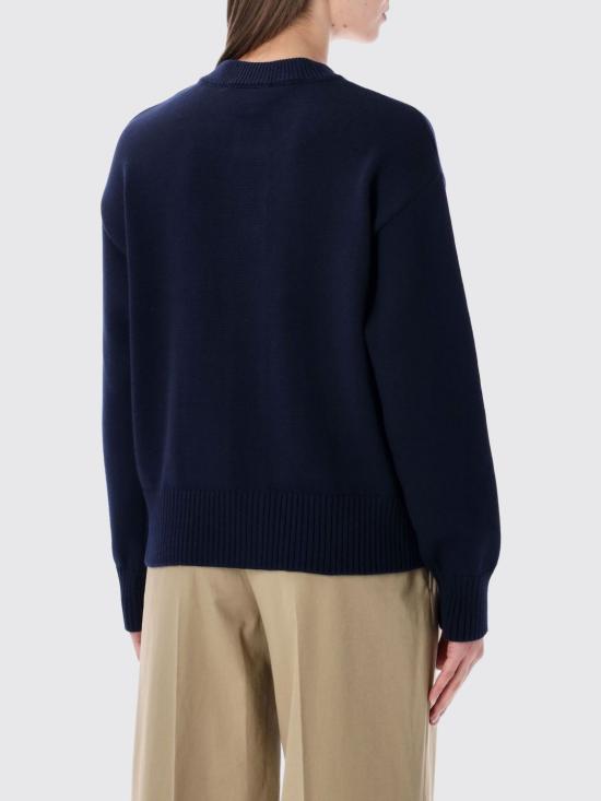 26SS 아미 ADC 울 크루넥 하트 가디건 UKC381KN0156 A116 Blue - AMI