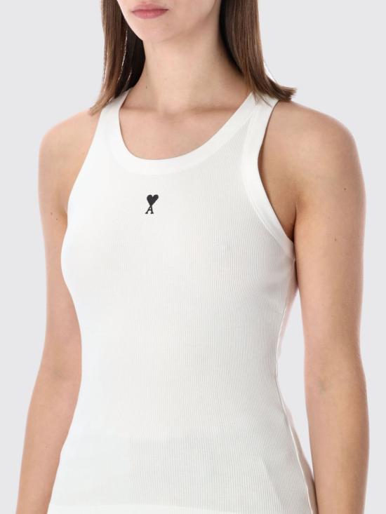 26SS 아미 ADC 코튼 탱크탑 FTP811JE0117 100 White - AMI