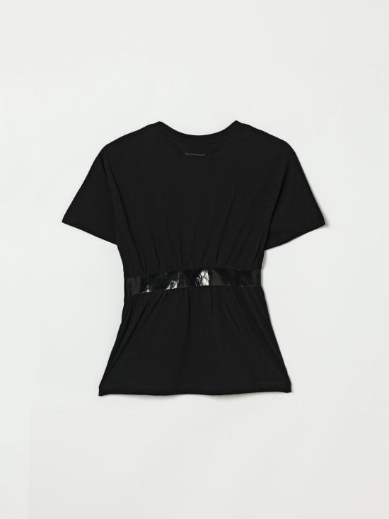 26SS [키즈] MM6 메종마르지엘라 티셔츠 M60981MM02Y M6900 Black - MM6 MAISON MARGIELA