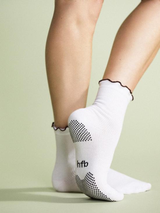  한셀 프롬 바젤 양말 써멀 러플 스포티 그립 크루삭스 레드 - HANSEL FROM BASEL