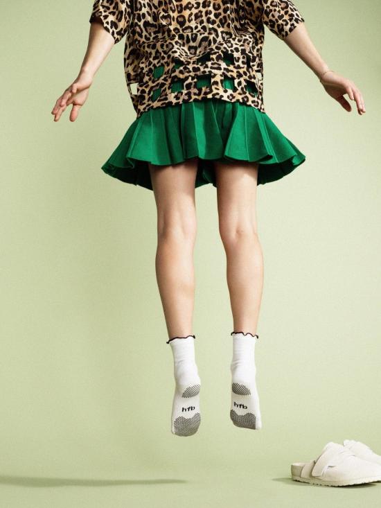  한셀 프롬 바젤 양말 써멀 러플 스포티 그립 크루삭스 레드 - HANSEL FROM BASEL