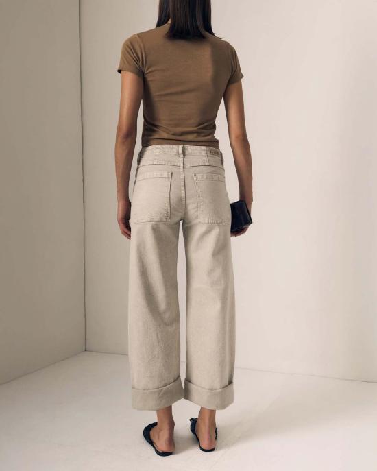  르장 데님 팬츠 Le Jean 셀레나 크롭 커프 진 - LE JEAN