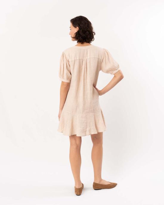  벨벳 미디 스커트 메도우 드레스 샌드 캐슬 - VELVET