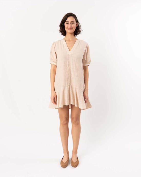  벨벳 미디 스커트 메도우 드레스 샌드 캐슬