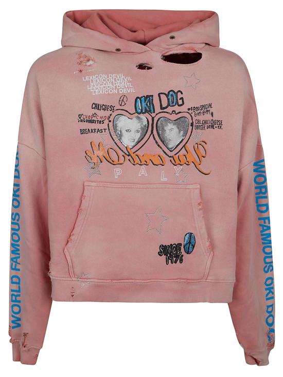 26SS 팔리 할리우드 긴팔 티셔츠 4U005Q3009PNK PNK PINK PURPLE