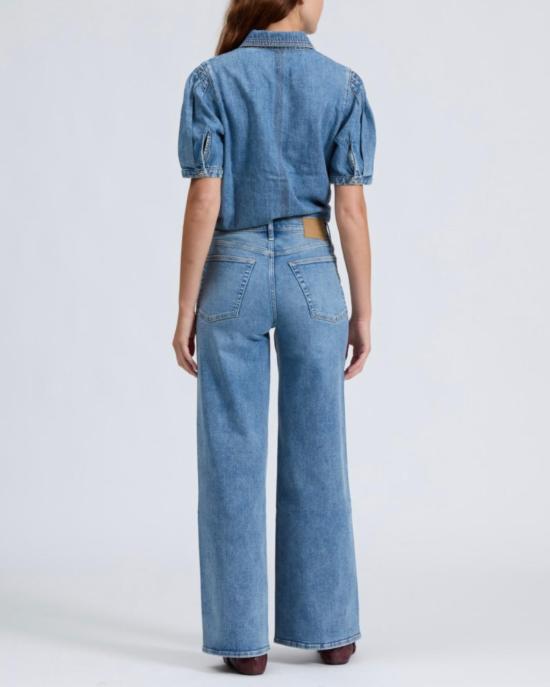  랙앤본 데님 팬츠 Rag & Bone Flexi Andi 풀 와이드 레그 진 리옹 - RAG & BONE