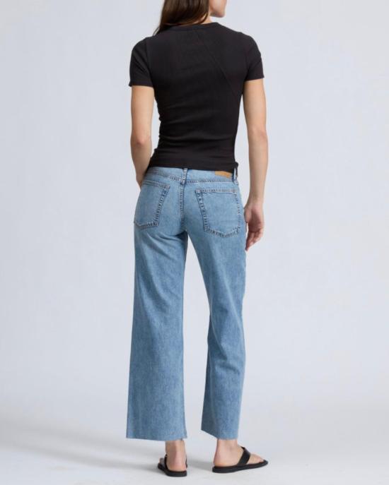  랙앤본 반팔 티셔츠 Rag & Bone The Essential Rib S/S 크루넥 티셔츠 블랙 - RAG & BONE