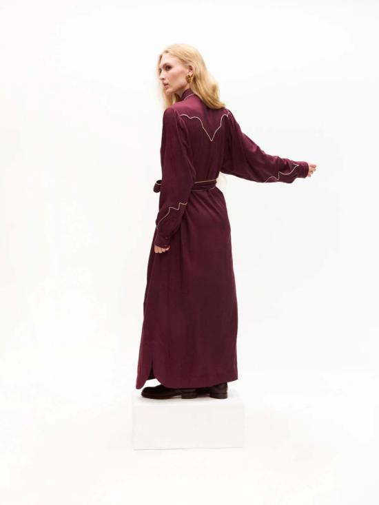  캐롤리나 케이 롱 스커트 캐롤라이나 K 로데오 드레스 버건디 - CAROLINA K