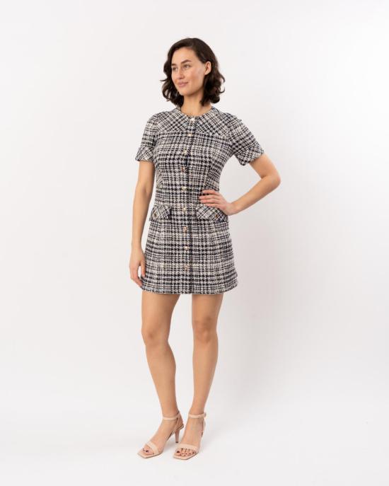  쇼산나 숏 원피스 Shoshanna Haisley 드레스 네이비/아이보리 - SHOSHANNA