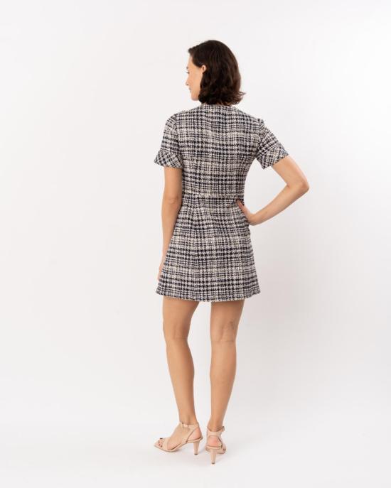  쇼산나 숏 원피스 Shoshanna Haisley 드레스 네이비/아이보리 - SHOSHANNA