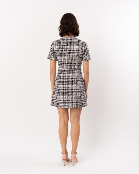  쇼산나 숏 원피스 Shoshanna Haisley 드레스 네이비/아이보리 - SHOSHANNA