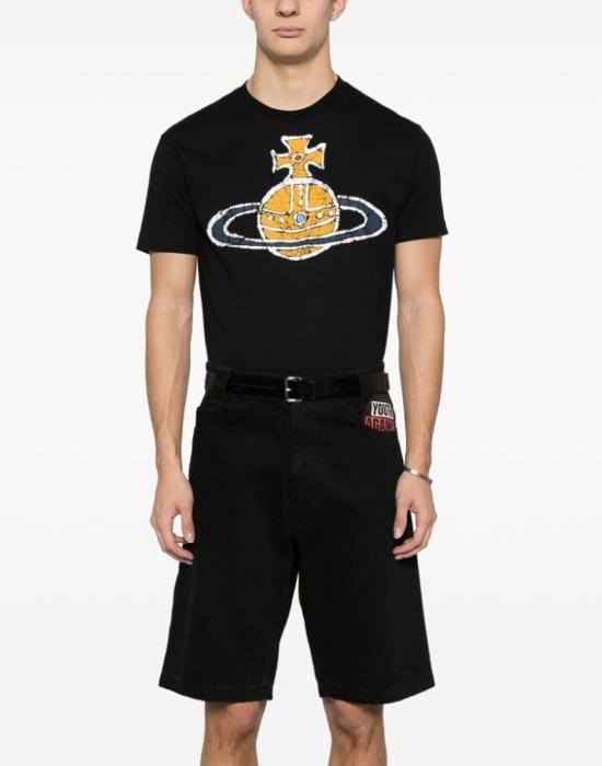 26SS 비비안웨스트우드 반팔 티셔츠 3G01001LJ001MSS24N401 BLACK - VIVIENNE WESTWOOD