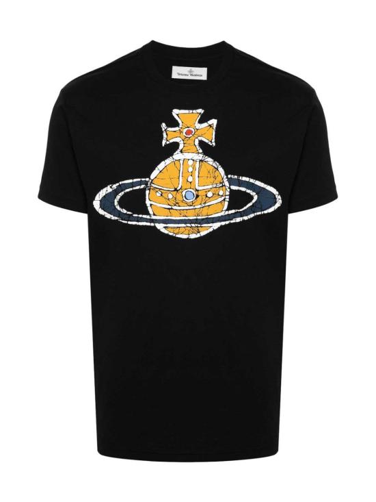 26SS 비비안웨스트우드 반팔 티셔츠 3G01001LJ001MSS24N401 BLACK