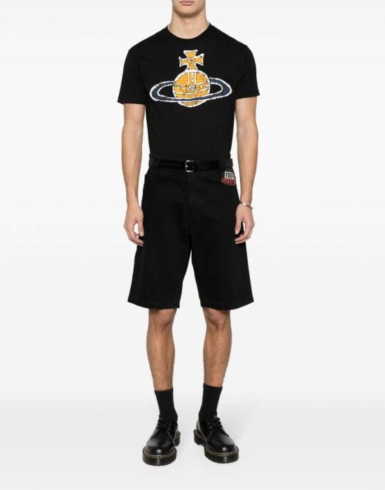 26SS 비비안웨스트우드 반팔 티셔츠 3G01001LJ001MSS24N401 BLACK - VIVIENNE WESTWOOD