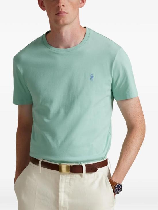 26SS 폴로 랄프로렌 포니로고 자수 반팔 티셔츠 710671438 507 GREEN - POLO RALPH LAUREN