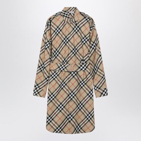 26SS 버버리 체크 코튼 셔츠 드레스 8086610158185 B9368 BEIGE