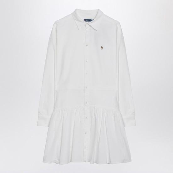26SS 폴로 랄프로렌 미디 원피스 211B22755002CO WHT WHITE