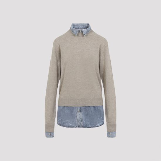 26SS 아크네 스튜디오 레이어드 울 점퍼 A60670 AEK NUDE NEUTRALS - ACNE STUDIOS