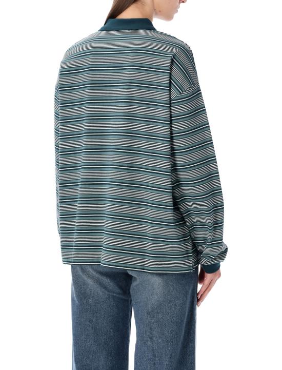 25FW 칼하트 WIP 반팔 티셔츠 I035530 37HXX DEEP LAGOON GREEN STRIPE - CARHARTT WIP