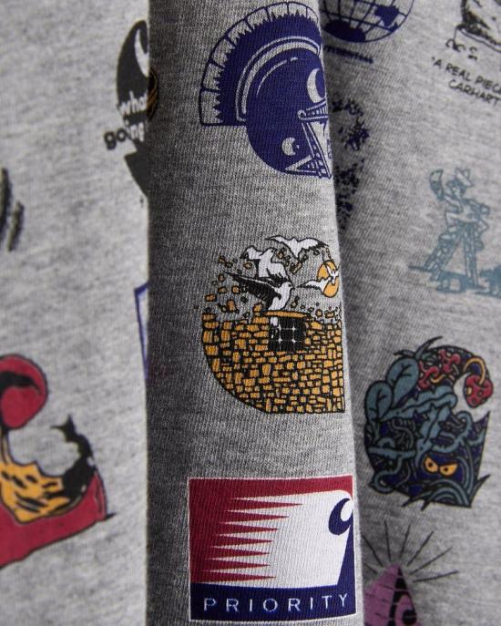 25FW 칼하트 WIP 반팔 티셔츠 I035439 V6XX GREY HEATHER - CARHARTT WIP