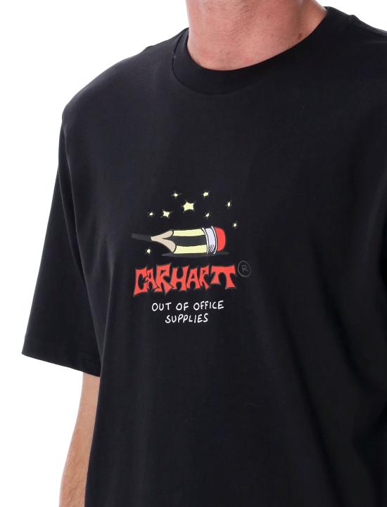 25FW 칼하트 WIP 반팔 티셔츠 I035201 89XX BLACK - CARHARTT WIP